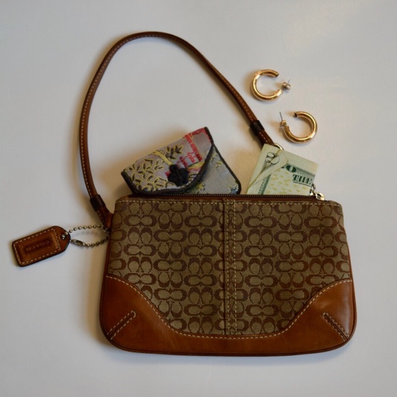 Coach Handbags - Authentic, vintage logo COACH wristlet!